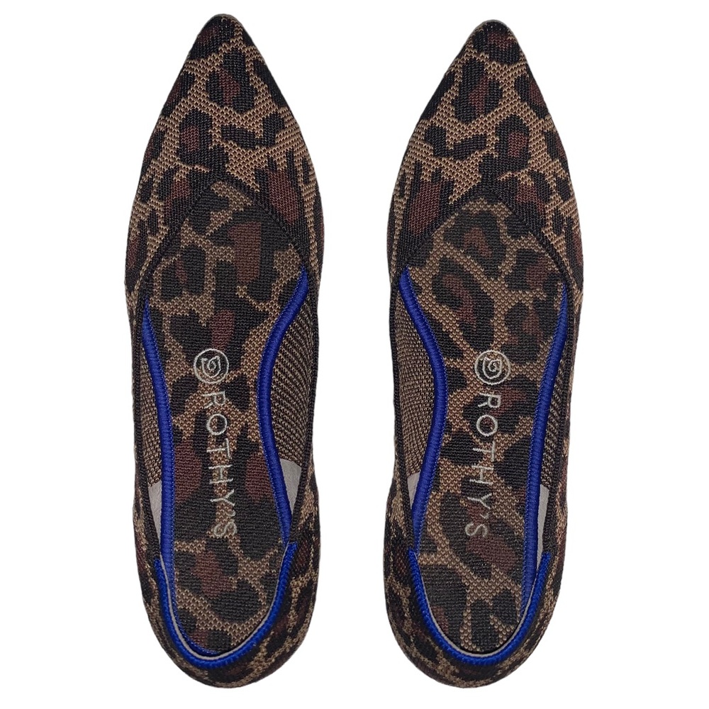 Rothy’s Leopard Print Pointed Loafers Size 9